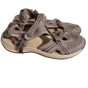 Teva Tirra Womens Sport Sandals Grey Pink Strappy Athletic Hiking Shoes